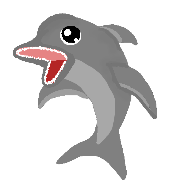 イルカの絵です お絵描きソフトでの描き方練習中