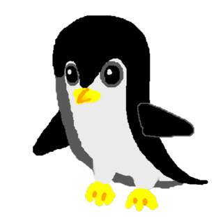 トンガリペンギンの絵です お絵描きソフトでの描き方練習中