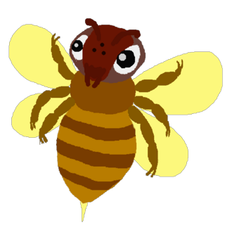 ハチの絵です お絵描きソフトでの描き方練習中
