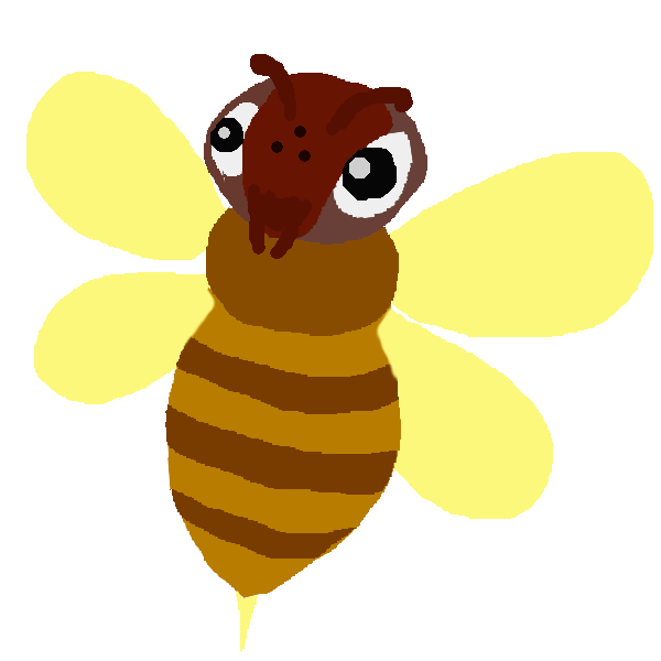 ミツバチのイラスト お絵描きソフトでの描き方練習中